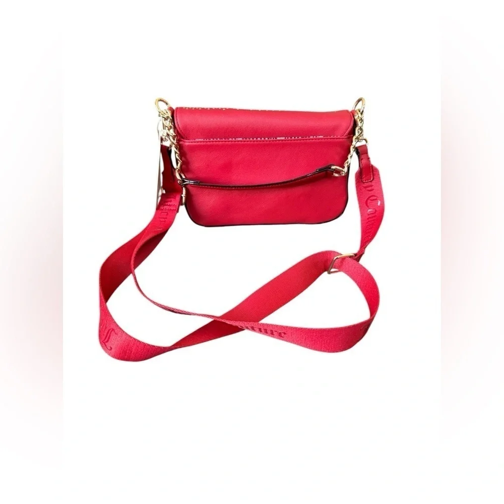 Juicy Couture Red Crossbody Bag with Rhinestone Accents